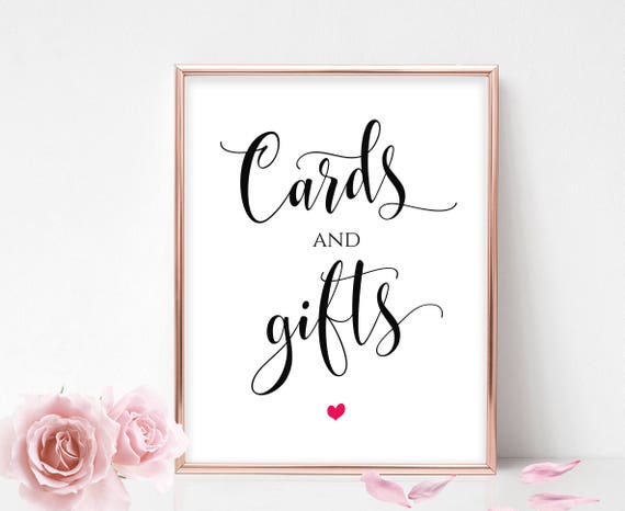 Printable Cards and Gifts Sign Printable Wedding Sign Instant | Etsy