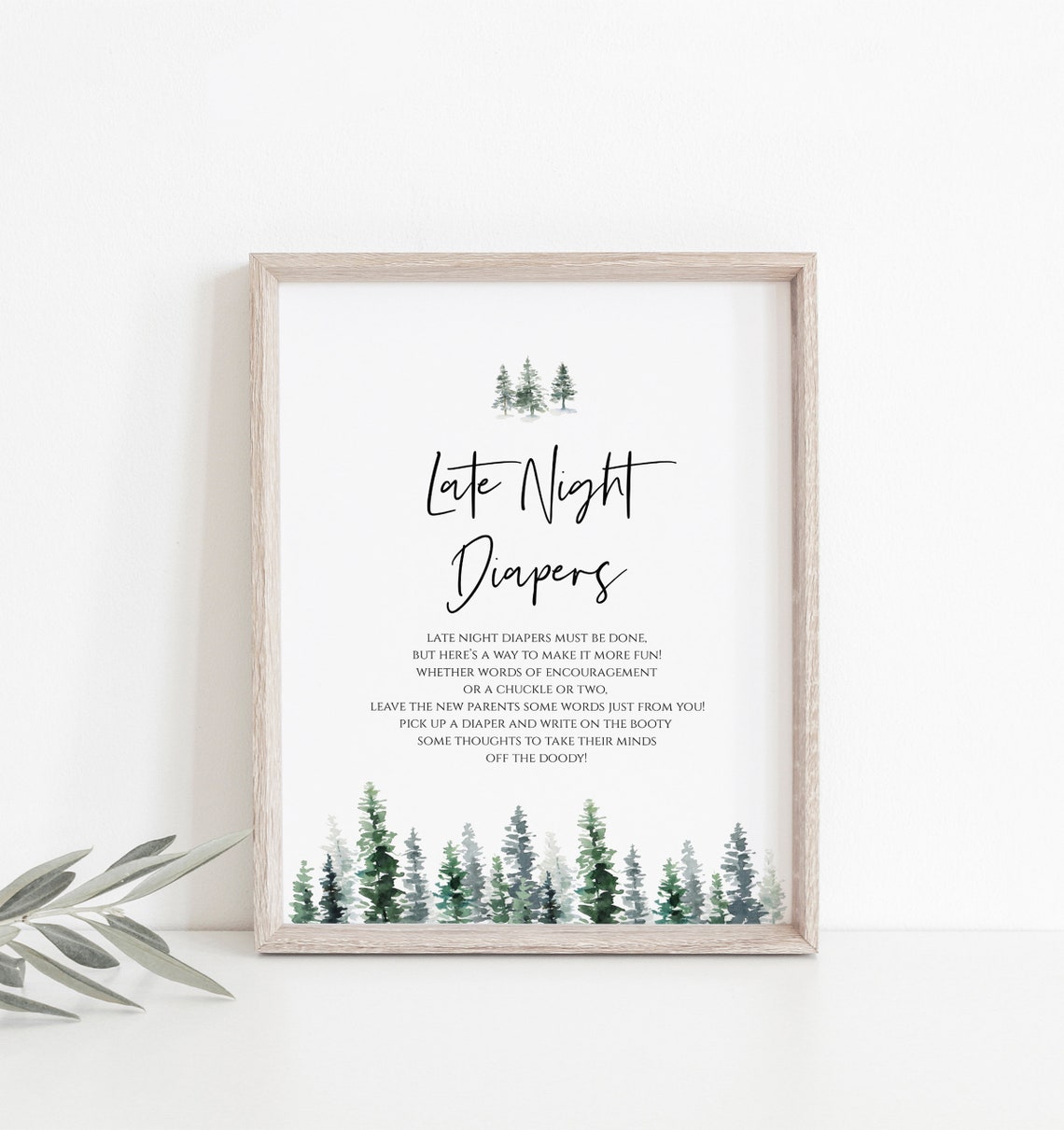 Late Night Diapers Sign Printable Diaper Game Editable Diaper - Etsy