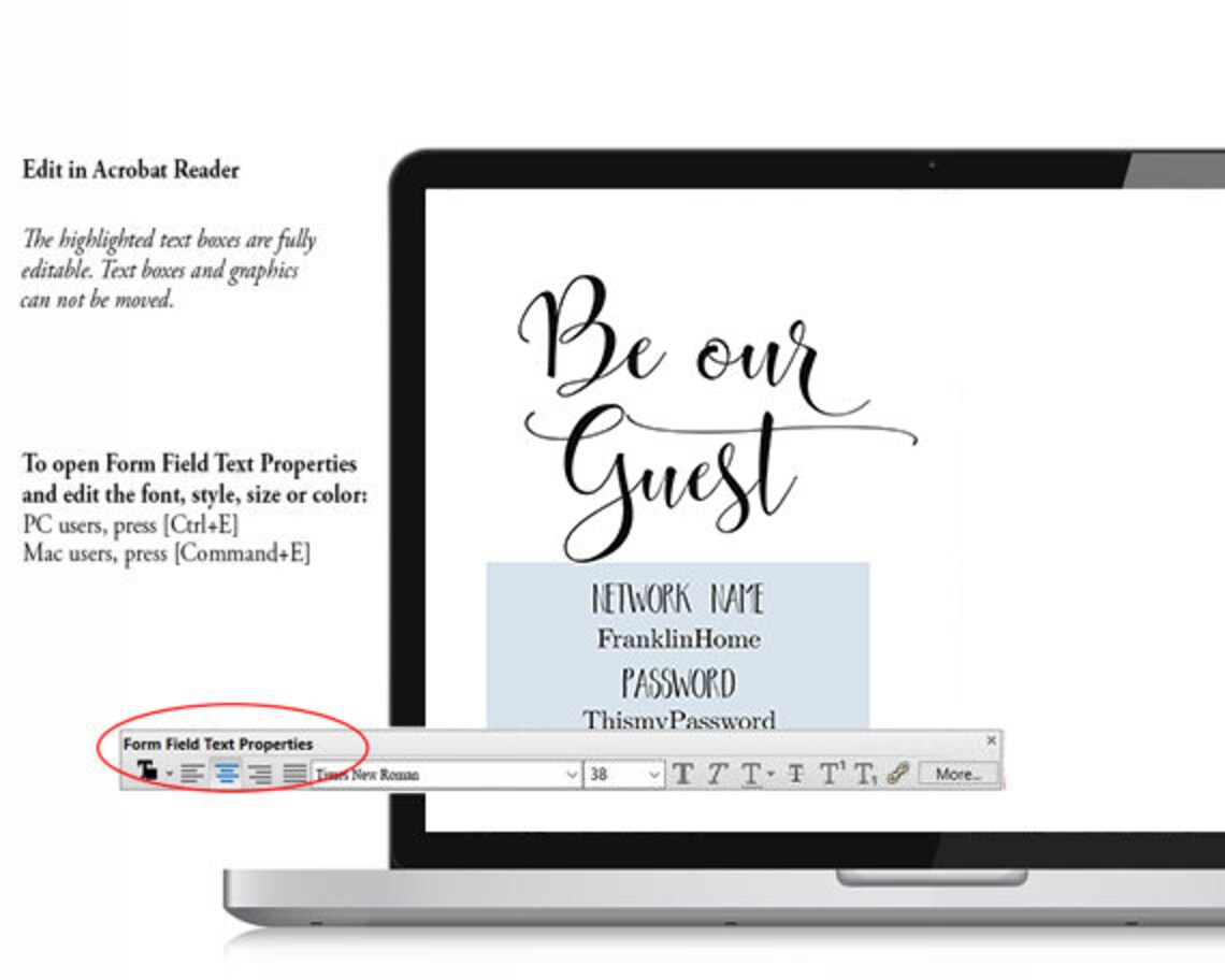 Printable Be Our Guest Sign WIFI Password Printable Wifi - Etsy