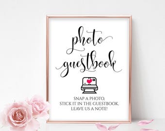 Photo Guestbook Sign: Wedding Decor Calligraphy (Digital Download)