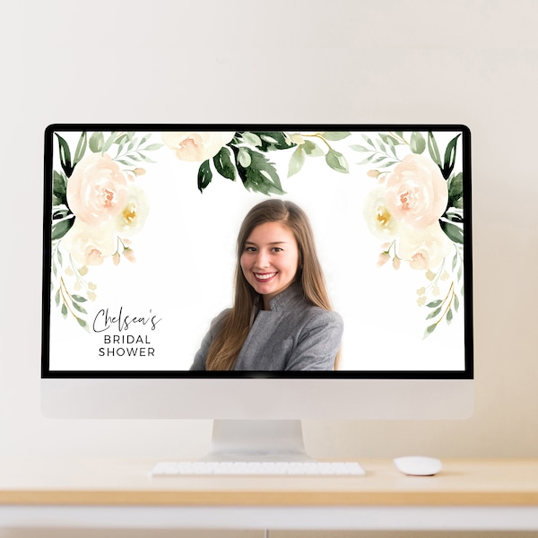 Bridal Shower Zoom Background Etsy