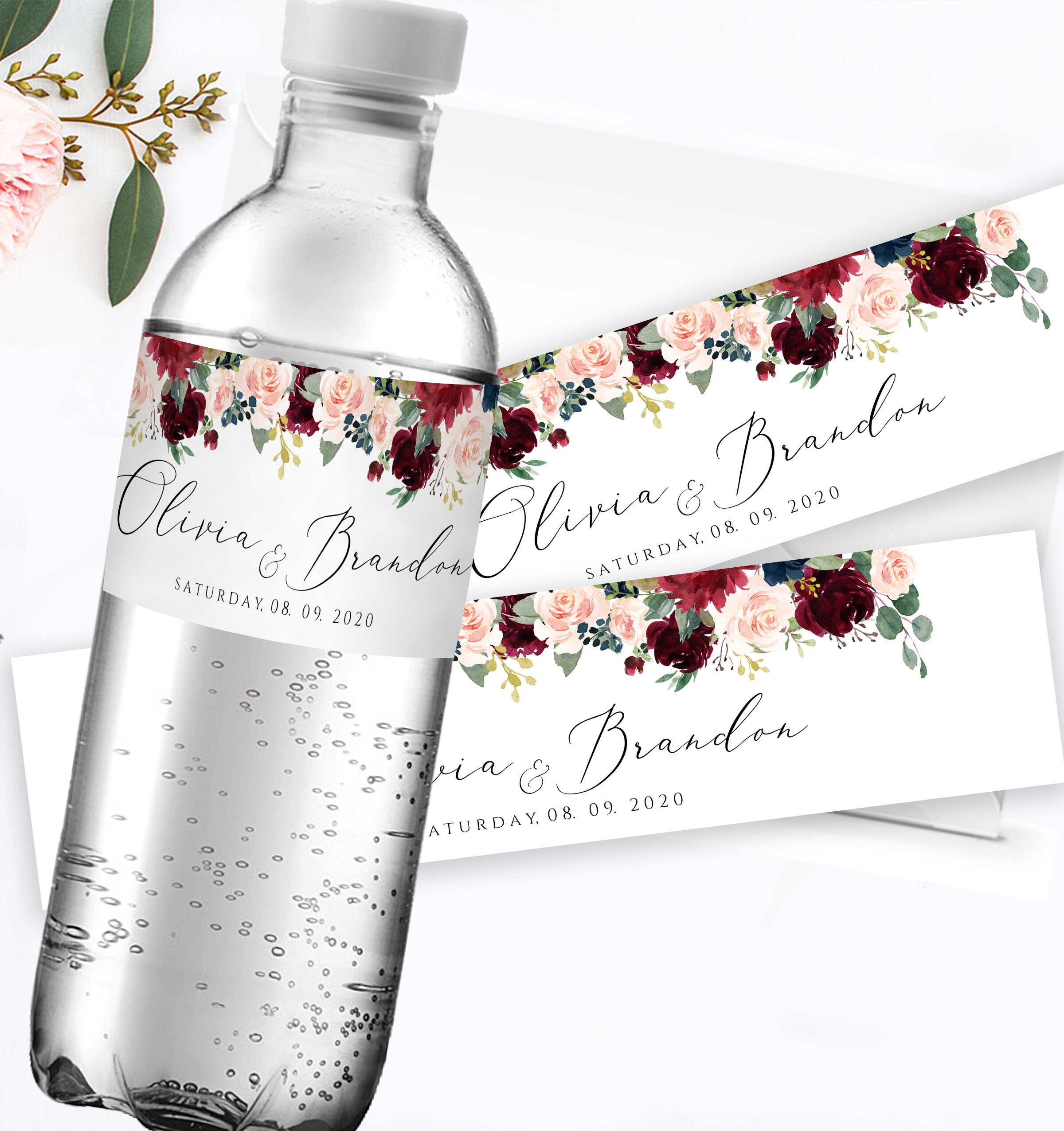 Free Template For Wedding Water Bottle Labels Printable Templates