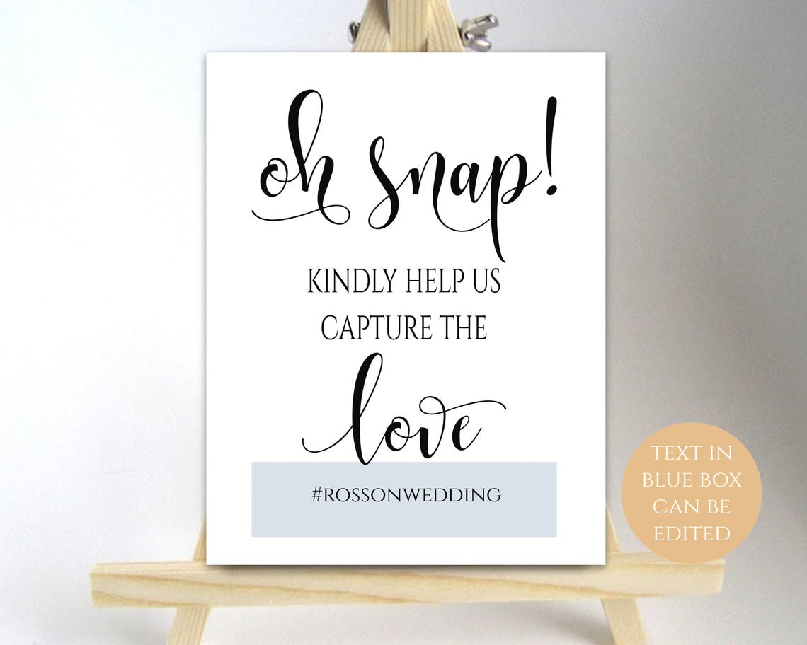 Printable Wedding Hashtag Sign Printable Hashtag Wedding Sign | Etsy
