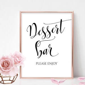 Printable Dessert Bar Sign Dessert Bar Printable Dessert Bar Wedding Dessert Table Printable Sign Instant Download DIY Dessert Table Print