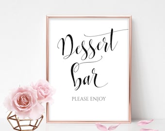 Printable Dessert Bar Sign Dessert Bar Printable Dessert Bar Wedding Dessert Table Printable Sign Instant Download DIY Dessert Table Print