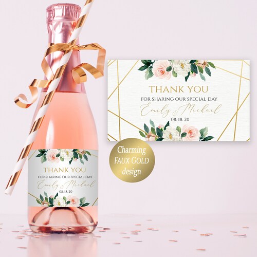 Mini Bottle Label Template Printable Mini Champagne Wine - Etsy
