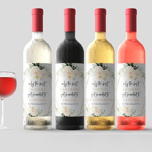 Pregnancy Announcement Wine Label Template, Personalized Wine Bottle Labels, Instant Download, 100% Editable, Templett, PPO