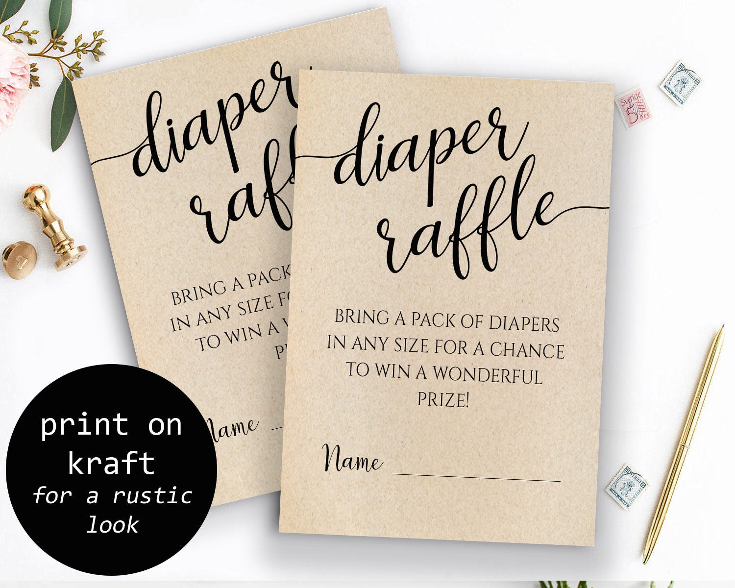 Diaper Raffle Infocard Diaper Raffle Cards Baby Shower Game Printable Diaper Raffle Sign ...