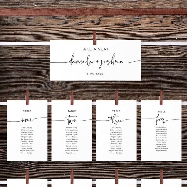 Framed Seating Chart Etsy