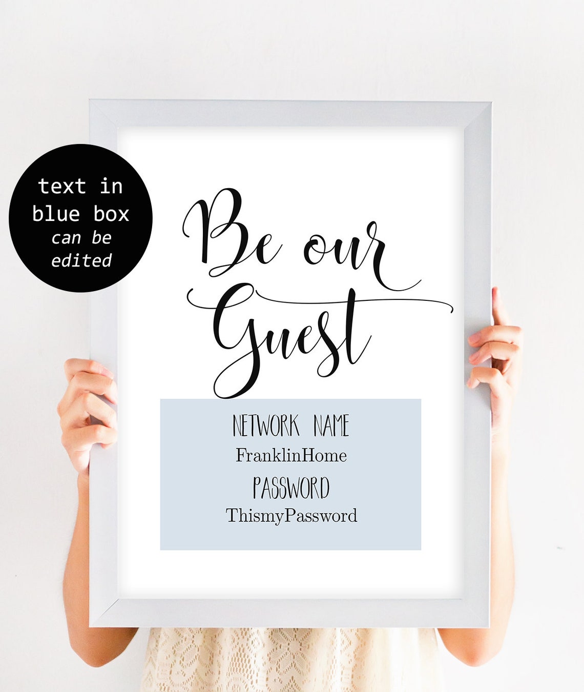 Printable Be Our Guest Sign WIFI Password Printable Wifi - Etsy