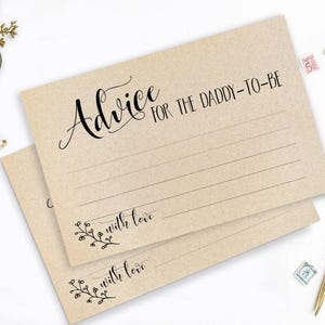 Tarjetas de consejos para baby shower imprimibles Futuro papá Tarjetas de consejos imprimibles Consejos para el futuro papá Consejos para el papá Futuro papá imprimible
