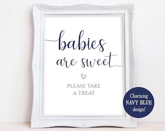 Panneau imprimable « Les bébés sont adorables » - Panneau « Les bébés sont adorables, prenez une friandise » - Étiquette cadeau « Les bébés sont adorables » - Téléchargement PDF instantané - Panneau pour baby shower