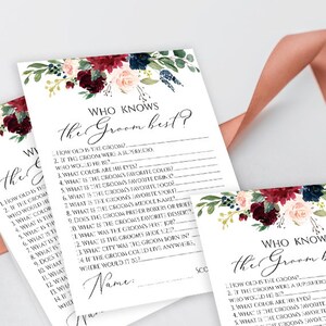 Who Knows the Groom Best Game, How Well Do You Know the Groom Game ...