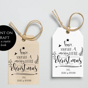 Christmas Tags Template Personalized Christmas Gift Tags Template ...