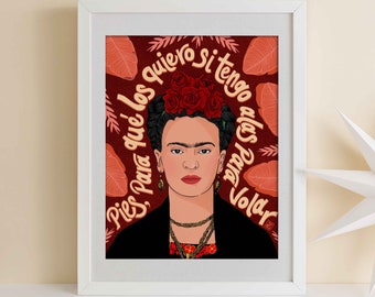 Frida Red und Frida Yellow Poster - 8,5x11