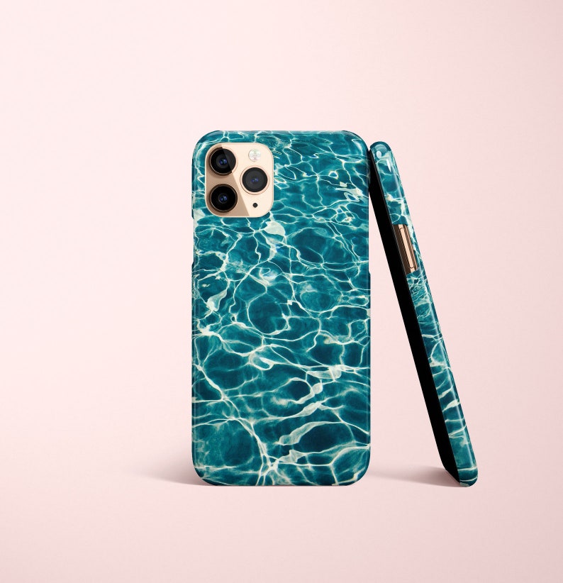Ocean Pattern iPhone Case Water Tough Case Snap Case Samsung Case Google Pixel Case Sea Blue