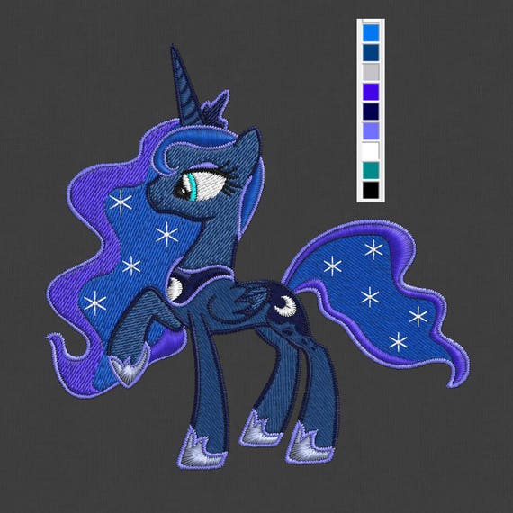 Princess Luna Embroidery Design My Little Pony Embroidery Etsy Princess Luna Embroidery Design My Little Pony Embroidery Etsy