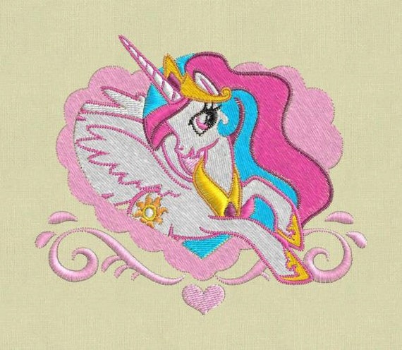 Princesa Celestia Bordado Diseno My Little Pony Bordado Bebe Etsy