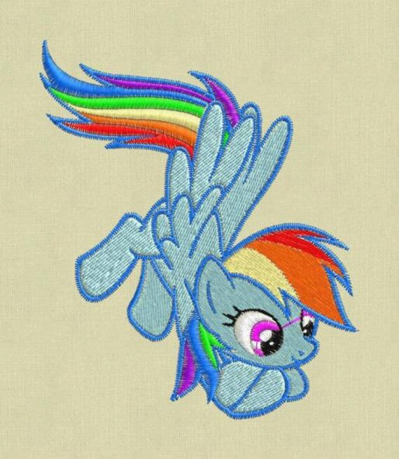 Rainbow Dash Embroidery Design My Little Pony Embroidery Etsy