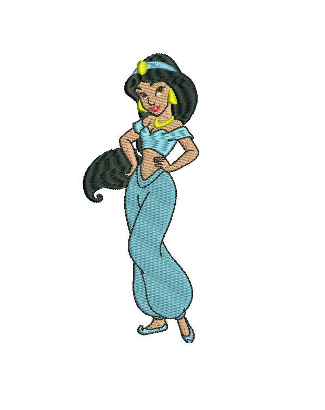 Jasmine Embroidery Design Aladdin Embroidery Disney Princess Etsy