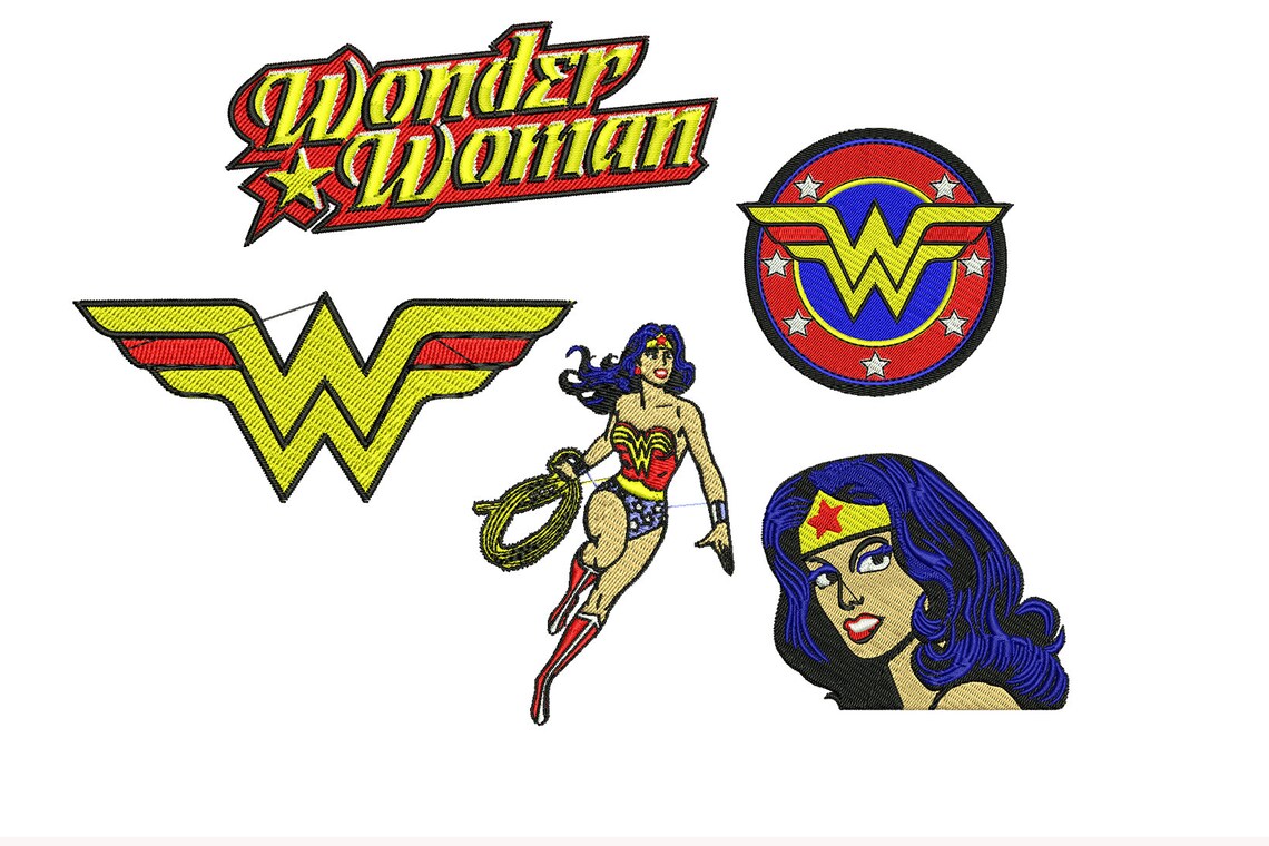 Wonder Woman Embroidery Design Justice League Embroidery | Etsy