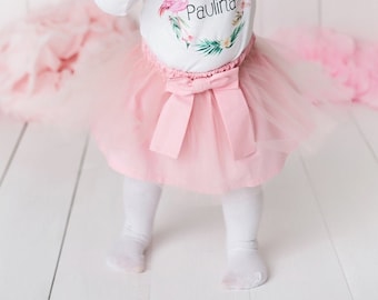 Tutu rose bébé, jupe bébé fille, vêtements de bébé fille, tenues, jupe tulle fille, jupe nœud, vêtements de fille