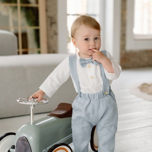 Linen baptism outfit discount