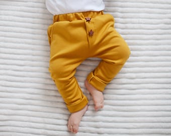 Mustard Baby Clothes, Baby Boy Pants, Toddler Boy Pants, Boy Harem Pants, Toddler Boy Clothes, Baby Boy Clothes, Pockets, Stars