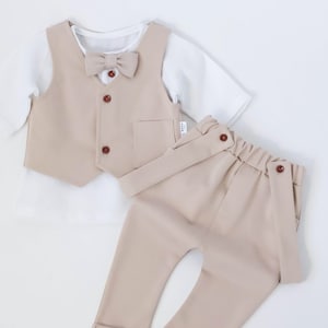 Boy&#39;s Baptism Outfits Boy Baptismal Outfit Toddler Boy Christening Outfit Boy Christen Ring Bearer Outfit Suspender Boy Photoshoot Outfit