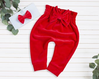 baby girl red leggings