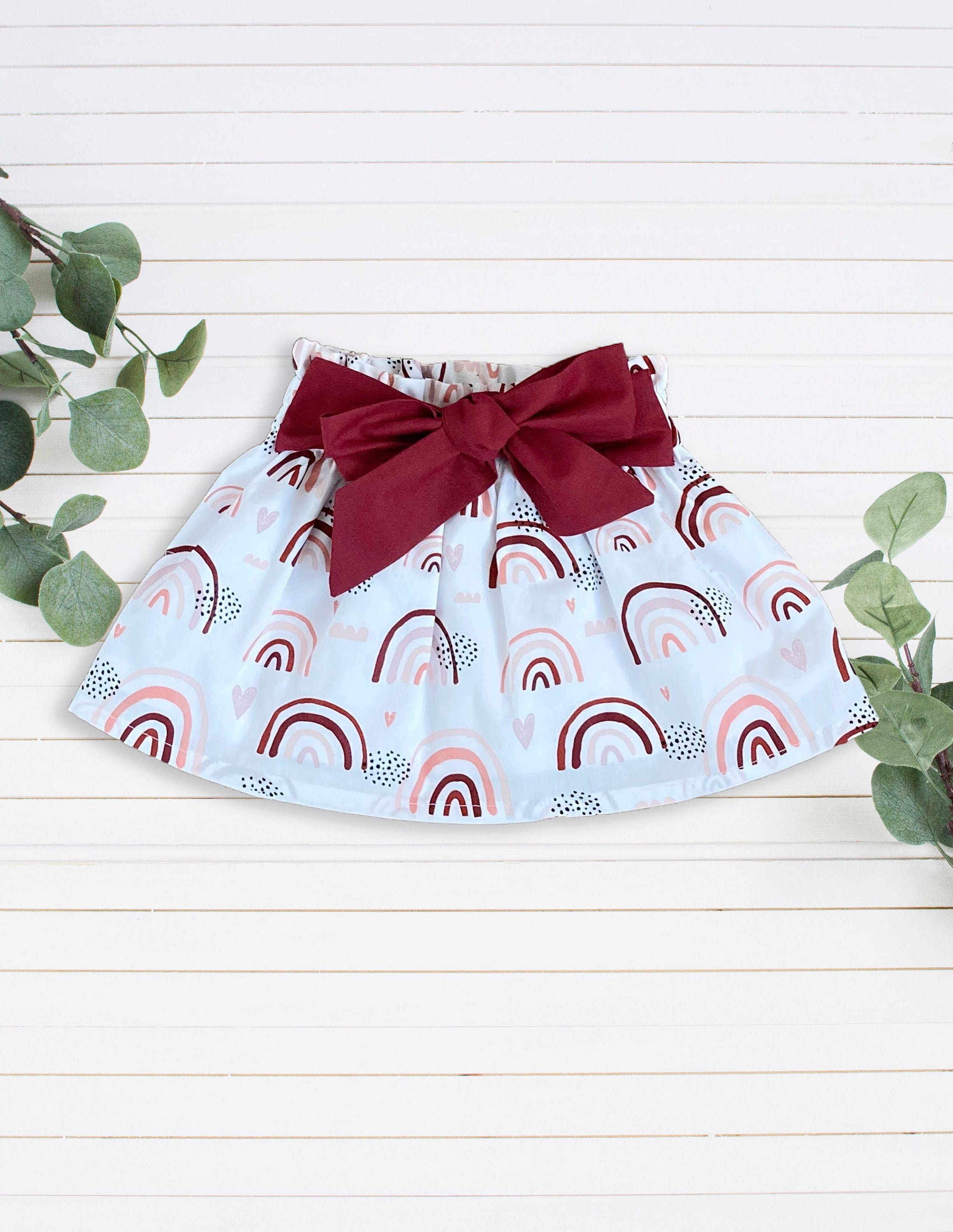 Girls Rainbow Skirt Baby Girl Skirt With Rainbows Boho Baby Etsy