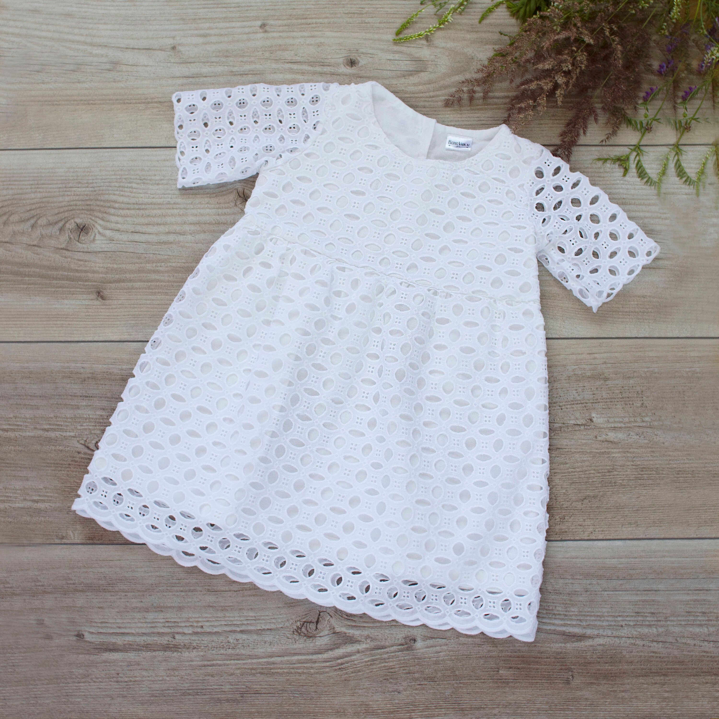 cotton baptism dress