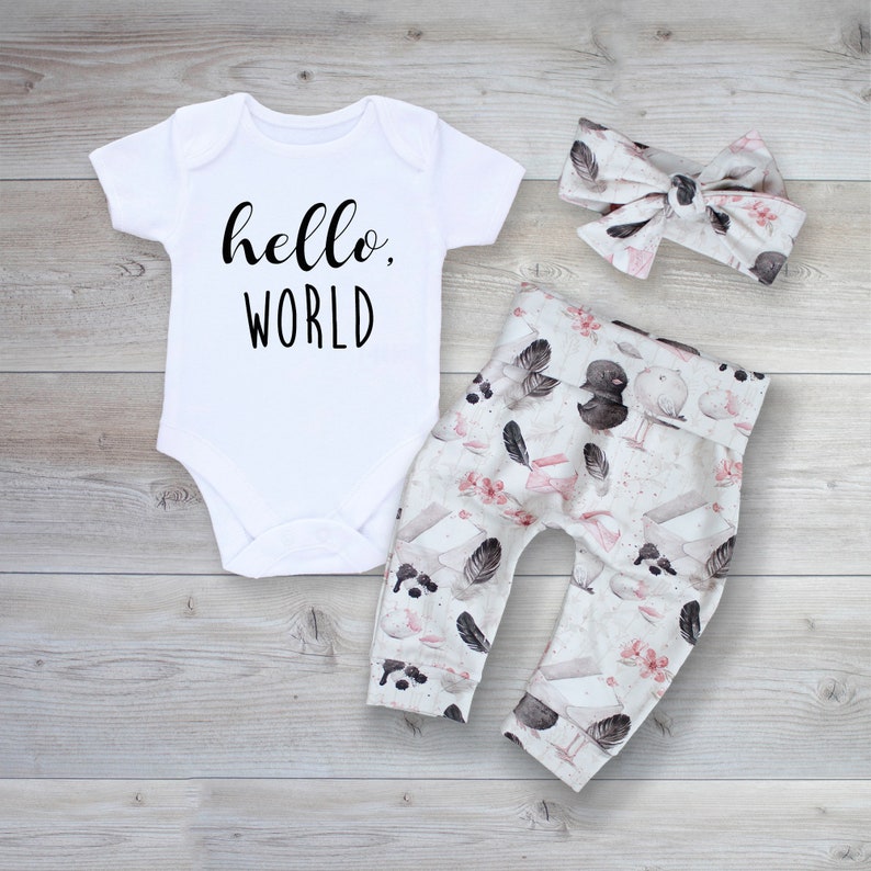 hello world onesie girl