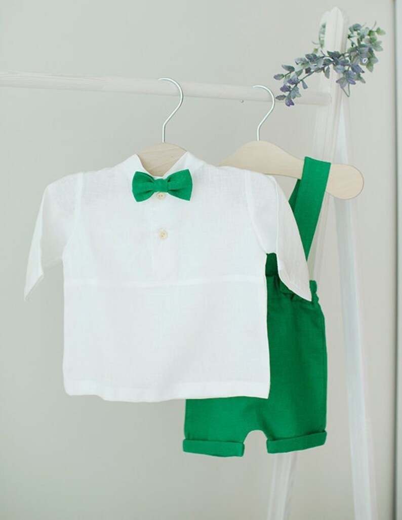 Baby Boy Christening Outfit Boy Baptism Outfit Linen Outfit Etsy