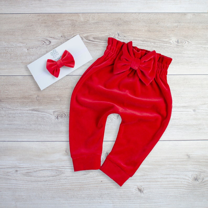 red baby leggings