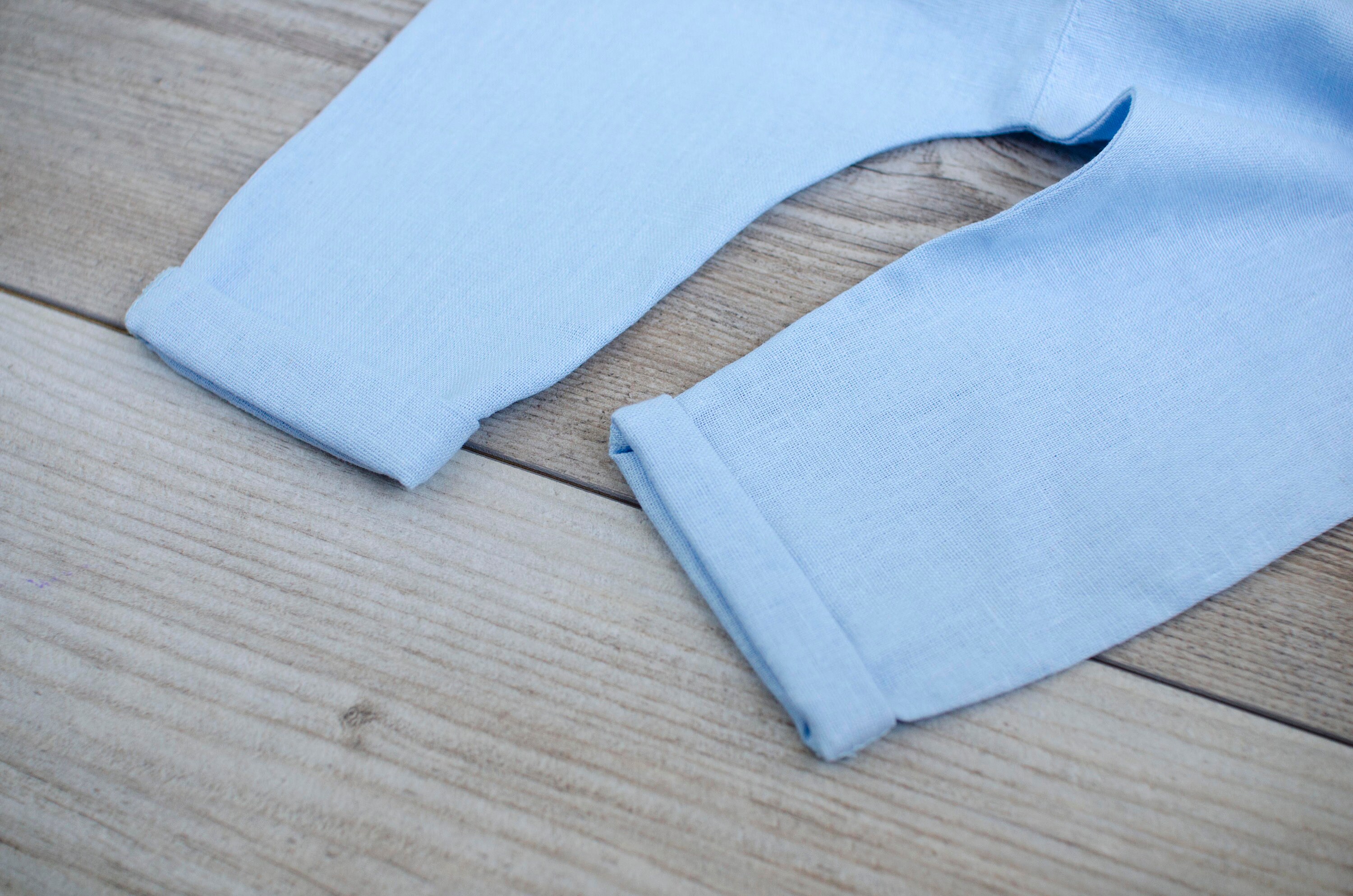 Toddler Linen Pants Boy Blue Linen Pants Boy Suspender Etsy