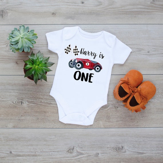 Personalised One 1st First Birthday Arrow Baby Grow Bodysuit T-Shirt or Tee Blue