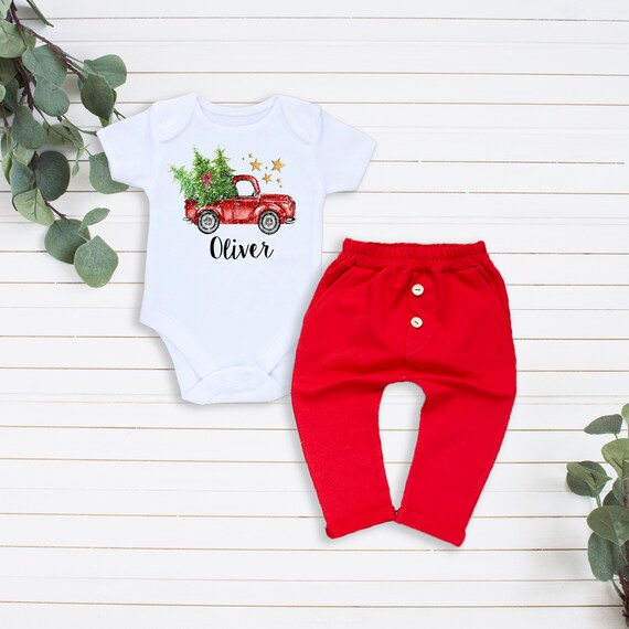 baby boy red pants