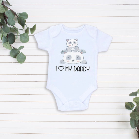 I love my daddy baby clothes I love daddy baby bodysuit Etsy