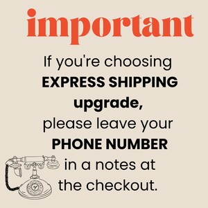 K&ouml;nnte beinhalten: Wichtige Hinweise: Wenn Sie die EXPRESS SHIPPING-Option w&auml;hlen, geben Sie bitte Ihre TELEFONNUMMER in einer Notiz an der Kasse an. Illustration eines alten W&auml;hlscheibentelefons.