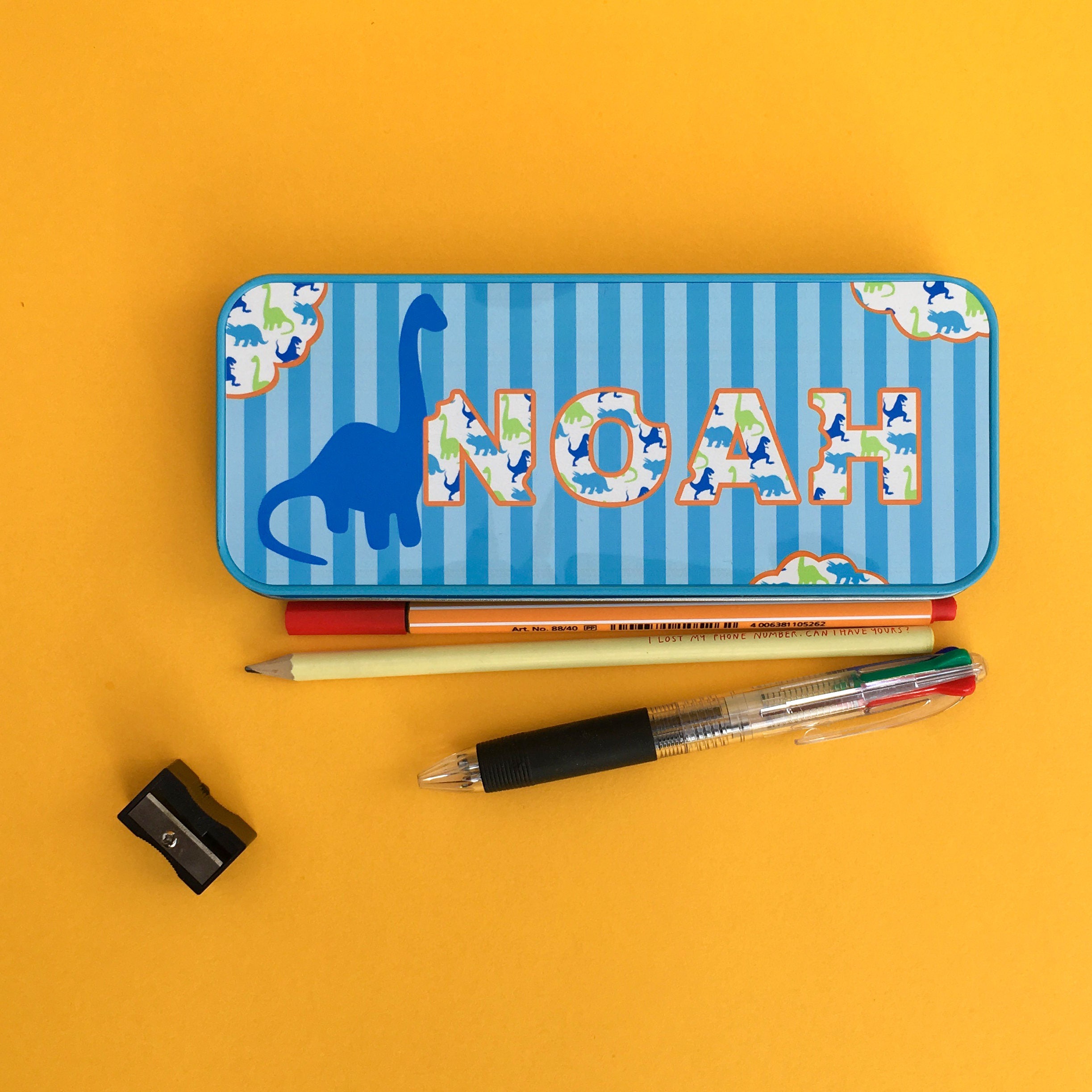 Personalised Pencil Case Dinosaur Pencil Case Stationary Etsy