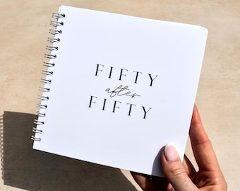 50 After 50 Bucket List Journal; Personalised 50th Birthday Book