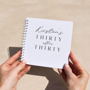 Personalised 30 After 30 Bucket List Book; Unique 30th Birthday Gift