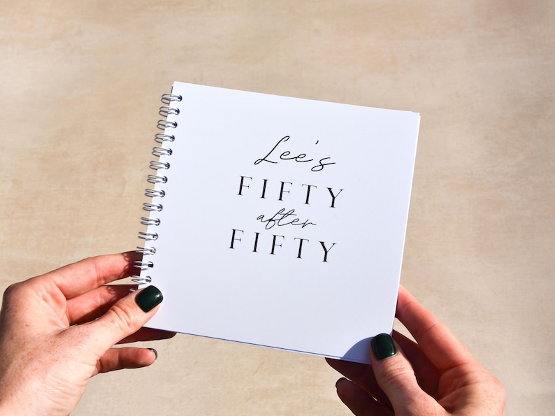 Personalised 50th Birthday gift for him | 50 After 50 Bucket List Book afbeelding 1