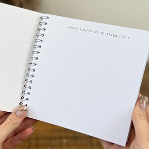 Personalised 50th Birthday gift; 50 things to do after you turn 50 Bucket List Activity Book