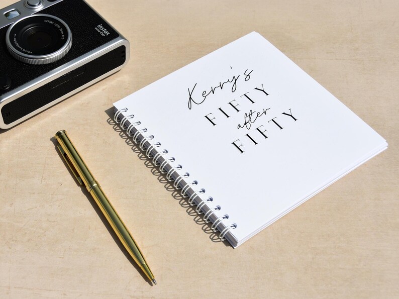 Personalised 50th Birthday gift; 50 things to do after you turn 50 Bucket List Activity Book