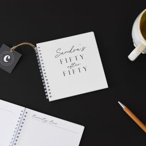 Personalised 50th Birthday gift; 50 things to do after you turn 50 Bucket List Activity Book