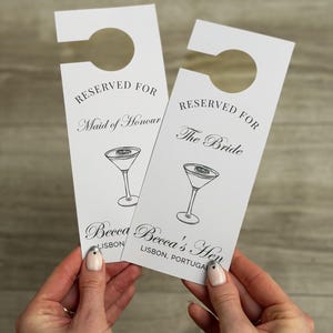 Personalised Hen Weekend Door Hangers | Custom Reserved For Room Tags