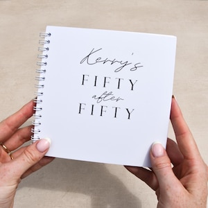 Personalised 50th Birthday gift; 50 things to do after you turn 50 Bucket List Activity Book