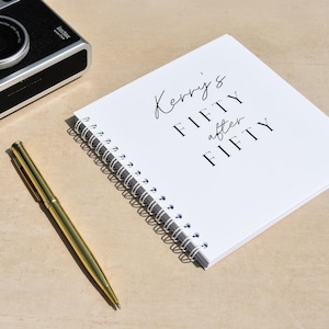 Personalised 50th Birthday gift; 50 things to do after you turn 50 Bucket List Activity Book